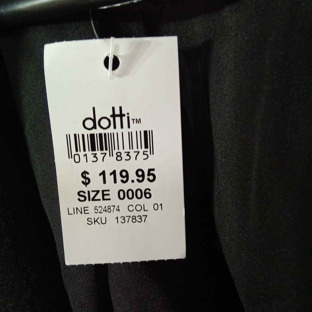 Dotti Ladies Black Jacket Size 6 NWT RRP 119.95(s)