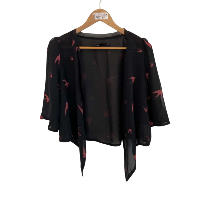 Dotti Womens  Size 6 Cardigan Black  / Pink  