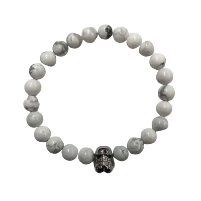Star Wars Howlite Stormtrooper Beaded Bracelet