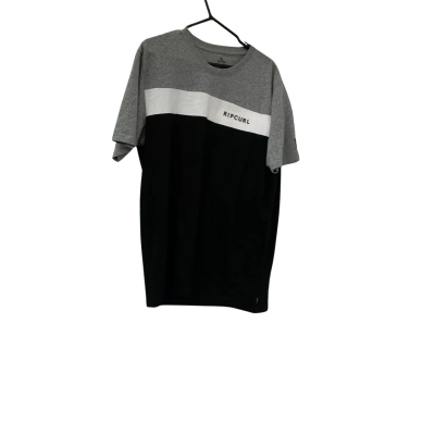 Rip Curl Mens  Size XXL Short Sleeve T-shirt Black  / Grey / White 