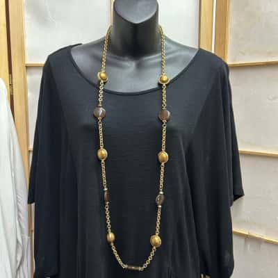  Women's Necklace Brown / Gold 