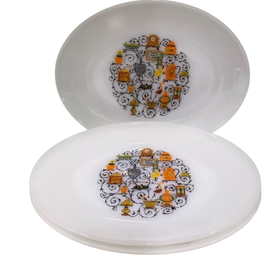 Vintage Anchor Hocking Oven Proof Fire-King Oval Serving Platters (3)
