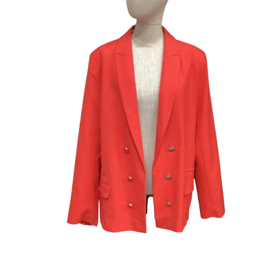 River Island Womens  Size 44 Blazer Red with Gold Buttons
