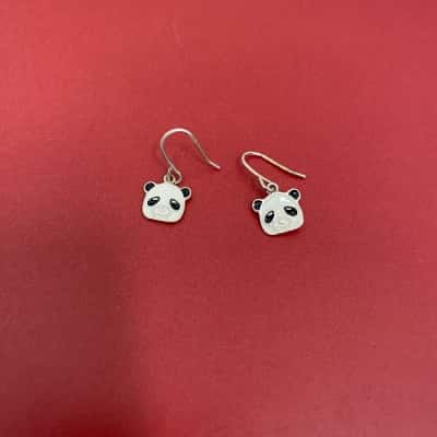 925 Marked Women's/Girls Earrings Panda