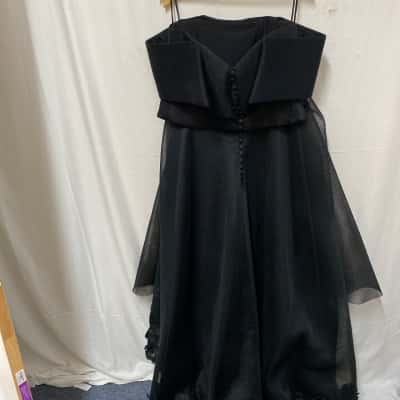 Silvana Tedesco Evening Black Dress Set Size 18 