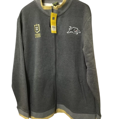 NRL Penrith Panthers Premiers 2023 Mens  Size XXXXL Front Zipper Grey 