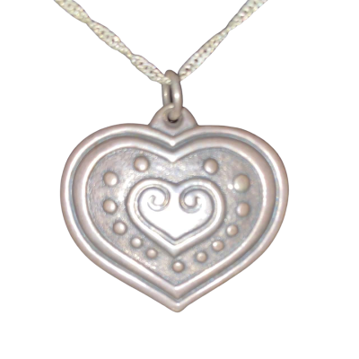  Womens Silver Heart 825 Pendant and 925 chain