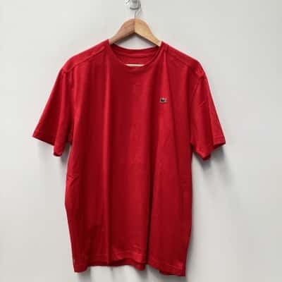 Lacoste Mens  Size XL Red Tshirt