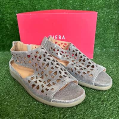 Ziera Silver Fine Metallic Shoes Size 42 