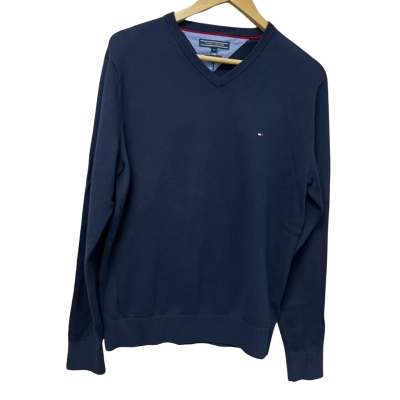 BNWT Tommy Hilfiger Mens Size M 100% cotton Jumper Navy Blue RRP $140.00
