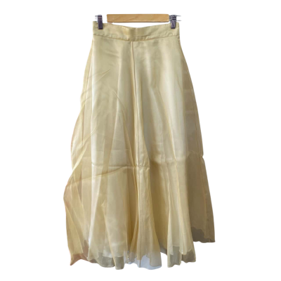  Christine White Size S Maxi Skirt Gold / Off White 
