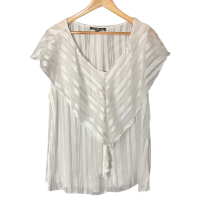 Liz Jordan Womens  Size 16 Sleeveless Top Pinstriped 