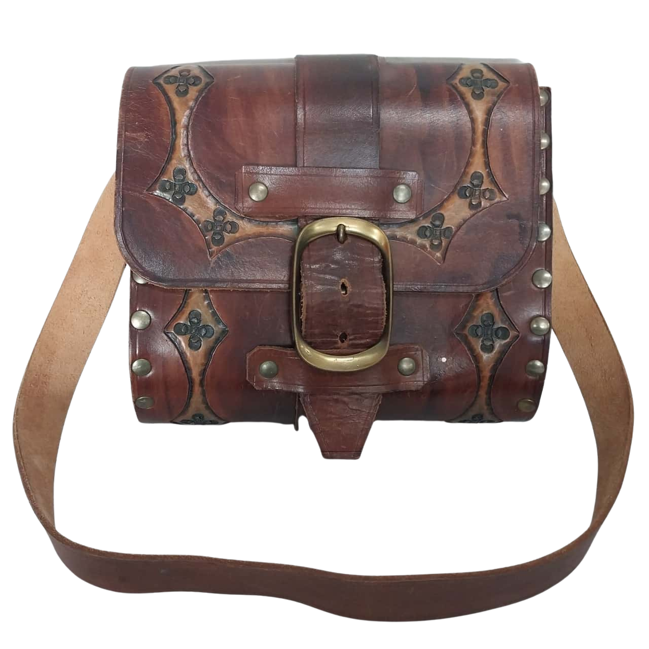 Toad Handbag Toad leather- Womens vintage Handbag, Brown. (s) - Used Very Good ...