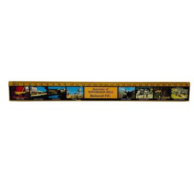 Vintage Souvenir Of Australia  12" Wooden School Ruler Sovereign Hill Ballarat     Office