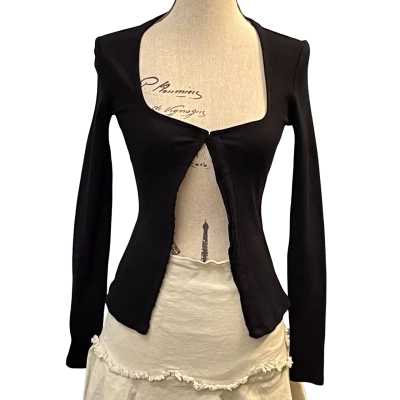 Forever New Womens Size XS Long Sleeve Top Black