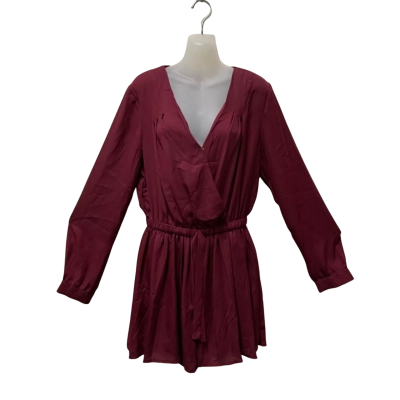Showpo Lost Time Playsuit Womens  Size 14 Wine