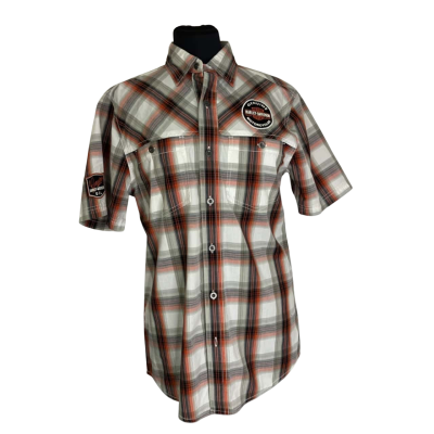 Harley Davidson Mens  Size S Orange / White 