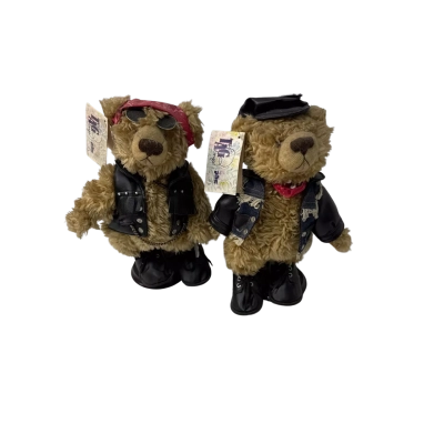 Tag along biker bears in leather x2 