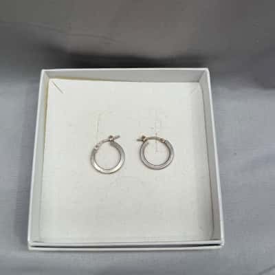  925 Silver Hoop Earrings 