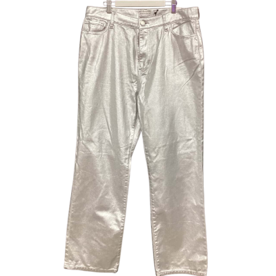 Sportscraft Womens - Foiled Straight Leg Jeans- Silver Size 14 