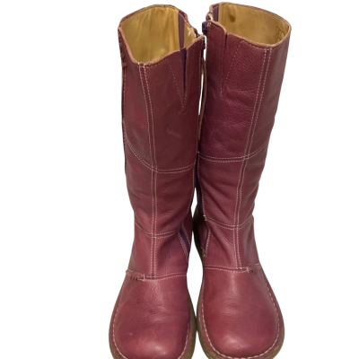 Women’s  Dr Martens Size 8 wedge red zip calf leather boots
