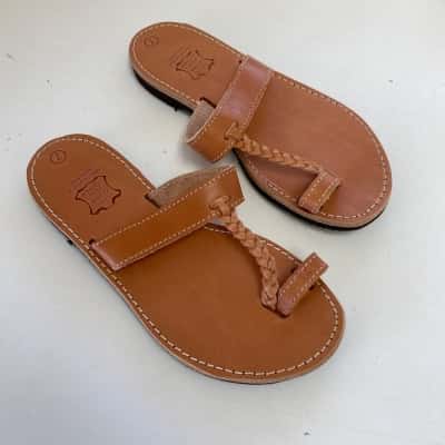 Real Leather Made In Greece Sandals Shoes  Size 7 