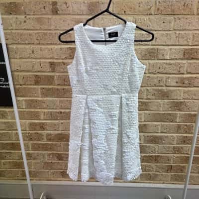 Bardot Junior Kids white sequin dress Size 14 