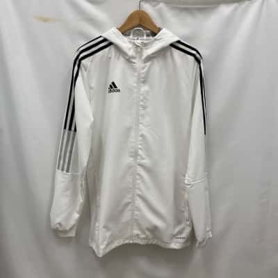 Adidas Mens Sports Jacket Size S White 