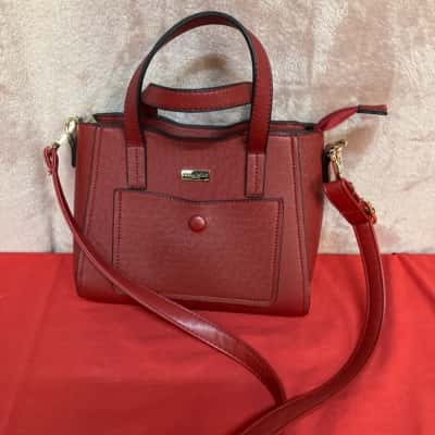 Vera May Women's Small Burgundy Cross Body Bag / Handbag 