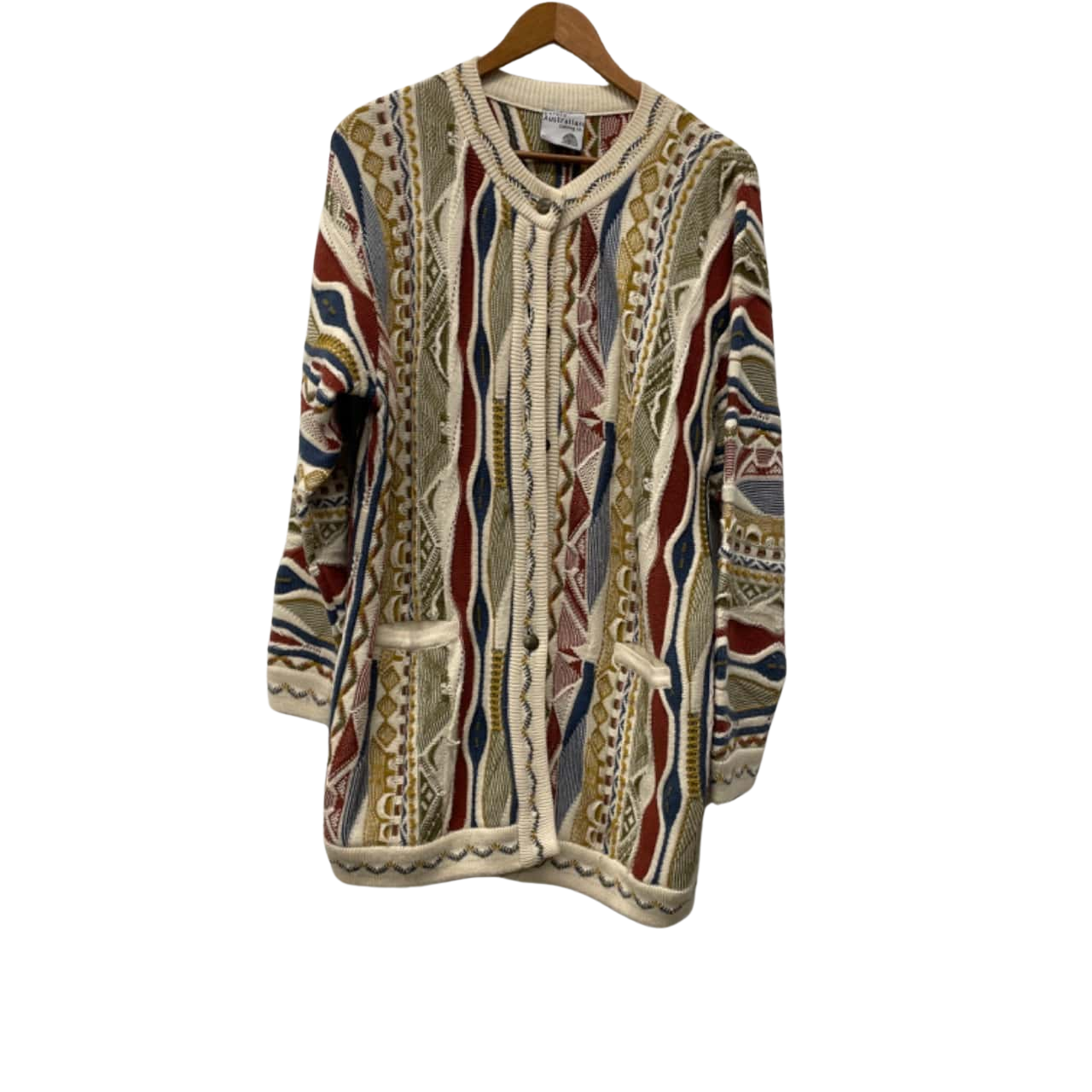 Unisex Purely Australian Clothing Co Vintage Size XL Cardigans Cream