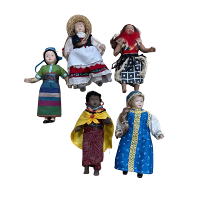 Vintage Dolls Of The World Doll Bundle set of 5