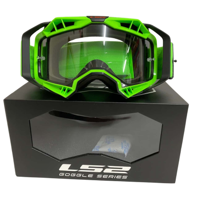 LS2 Aura Pro Goggle - Hi-Vis Green