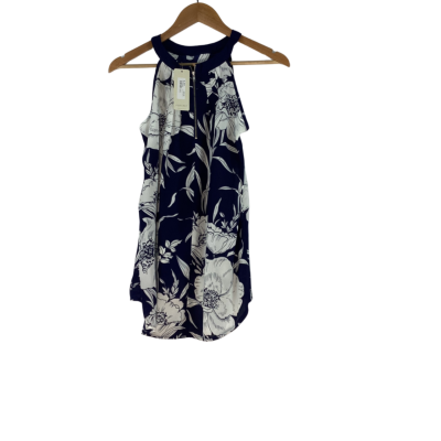 Forcast - Navy Kendall Floral Halter Top (Size 6)