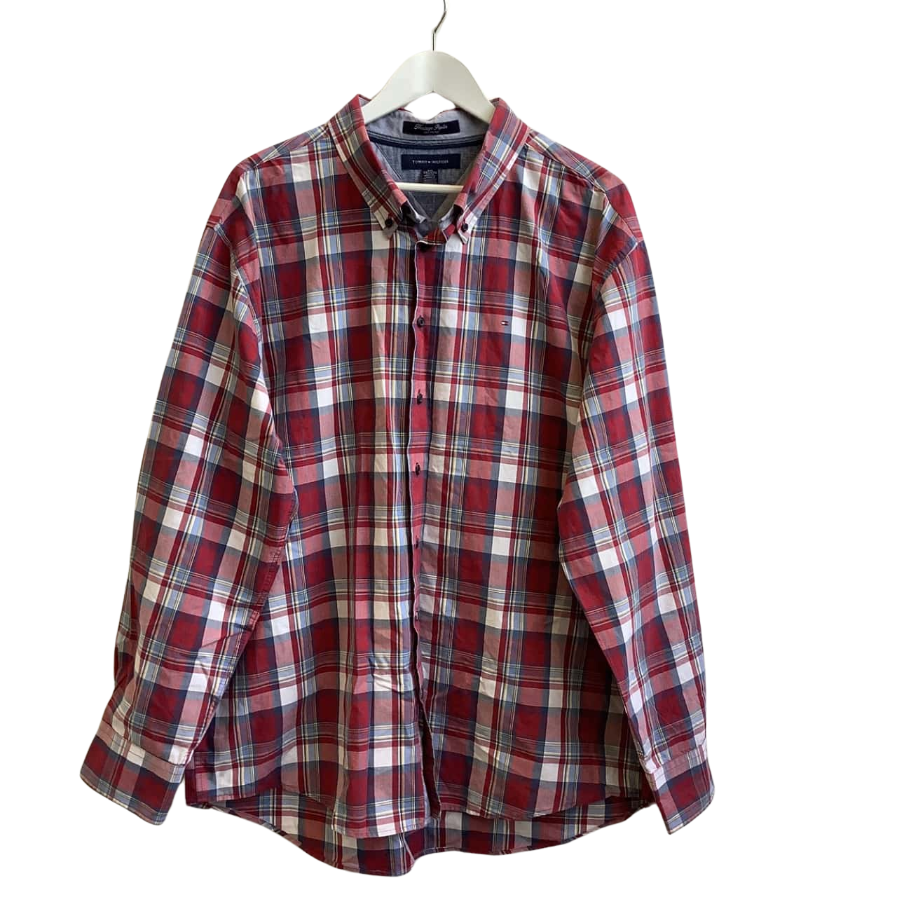 Tommy Hilfiger Mens Check Classic Fit Short Sleeve Shirt Blue Size Xxxl main image 0