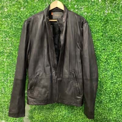 Ben Sherman Mens  Size XL Black  leather jacket