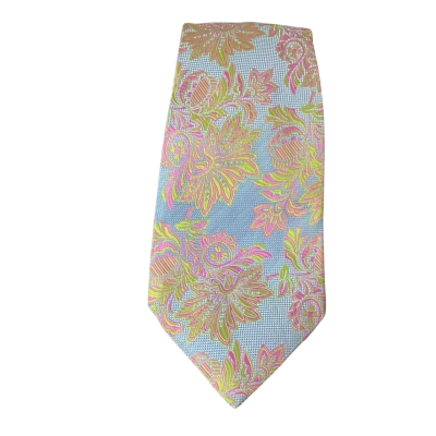  Tino Cosma Italian Silk Tie Blue / Green / Pink  