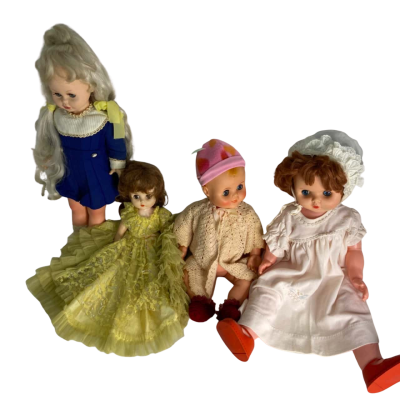 Bundle of 4 Vintage Dolls