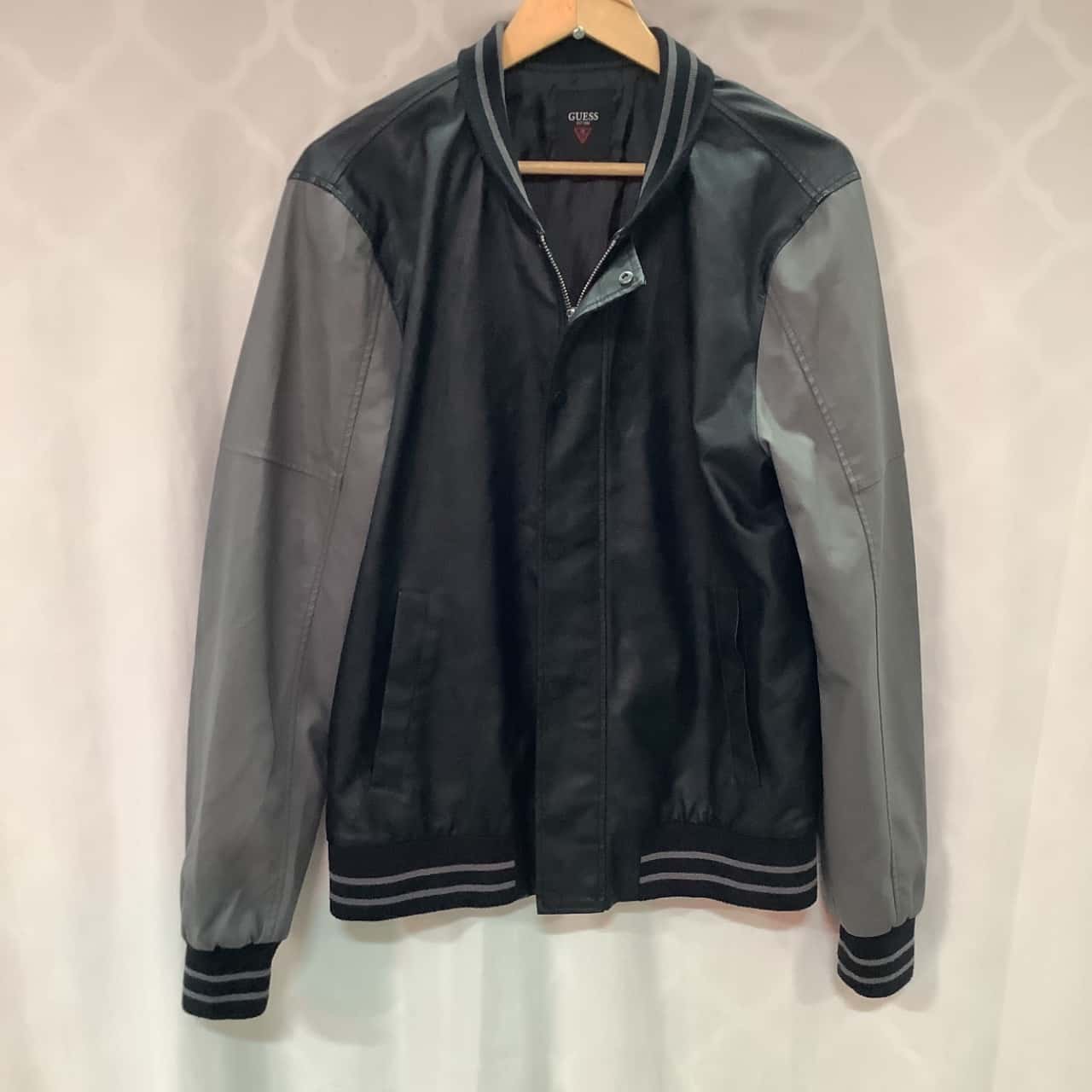guess gray jacket