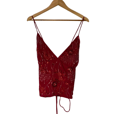 Pepper Mayo Kamilla Sequin Cami Top Red