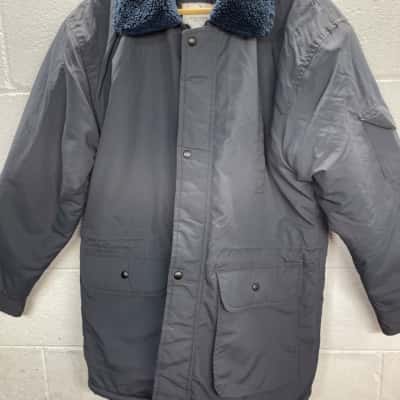 I.N.C Mens  Size XL Front Zipper / Raincoat / Winter Coat Navy Blue 