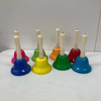 Coloured Musical Bells 8PC + Sheet Music