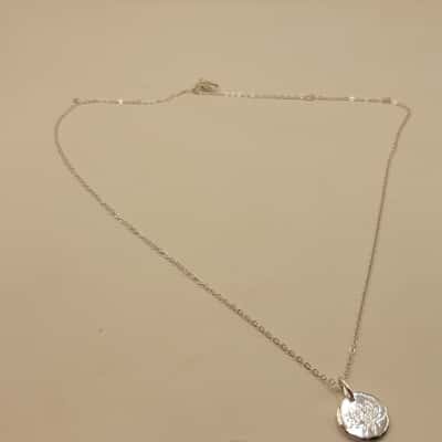  Women's Necklace Silver 925 pendant with lotus design 