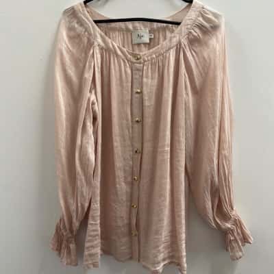 AJE Womens  Size One Size Blouse Pink  