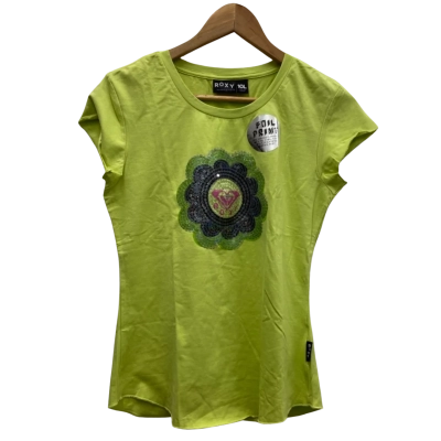 Roxy Girls Size 10L Tops & T-shirts Lime Green 