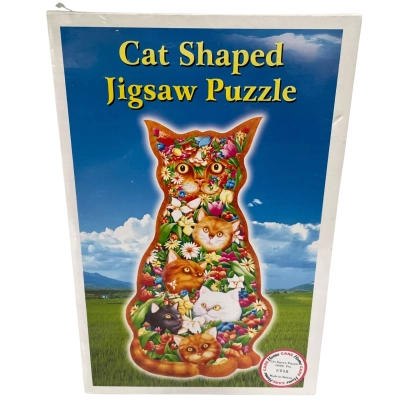 Cat Shaped Jig Saw Puzzle 1000 Pieces New