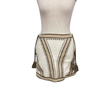 NEW Arnhem Size 8 Boho Mini Skirt Cream 