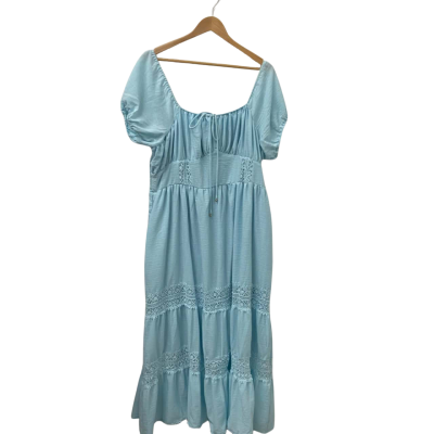 City Chic Womens  Size M Off The Shoulder Dress Blue 
