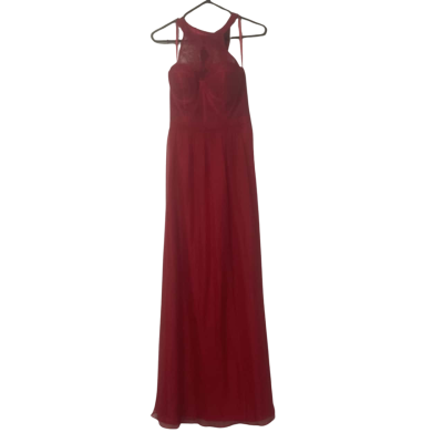 Womens Bariano Size 8 Sleeveless Formal Dress Red 