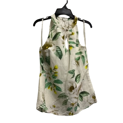 Review Womens Sleeveless Top Floral / White   Size 6 