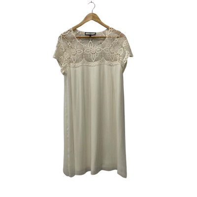 Nicola Finetti Womens  Size 12 Party Dress Cream / Off White